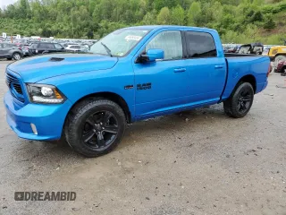 2018 Ram 1500 Sport z VIN 1C6RR7MT4JS213475, wystawiony jako Copart lot #46060455 z przebiegiem Nie podano mil oraz Szkoda całkowita • Salvage title. Historia ofert i sprzedaży dostępna na DreamBid. Obrazek 1.