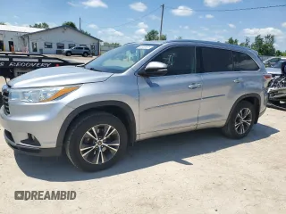 2016 Toyota Highlander XLE with VIN 5TDJKRFH7GS343136, listed as a Copart auction lot 63030975 with 147,125 mi miles and Salvage title. Bid and sale history available at DreamBid. Image 1.