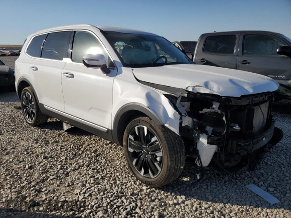 2023 Kia Telluride SX Prestige с VIN 5XYP5DGC6PG359719, выставлен на аукционе Copart как лот 75731334 с пробегом 26 072 миль миль и Списание • Salvage title. История ставок и продаж доступна на DreamBid. Изображение 4.