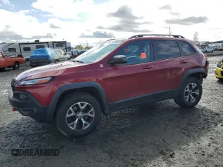 2015 Jeep Cherokee Trailhawk with VIN 1C4PJMBS9FW544133, listed as a Copart auction lot 51000485 with 96,146 mi miles and Salvage Title. Bid and sale history available at carsss.com. Image 1.