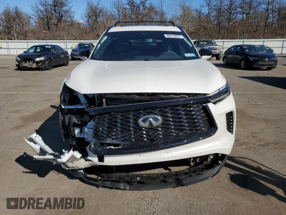 2025 Infiniti QX60 Luxe with VIN 5N1AL1FS5SC338274, listed as a Copart auction lot 48479865 with 1,002 mi miles and Salvage title. Bid and sale history available at DreamBid. Image 5.
