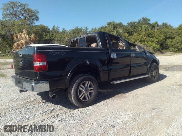 2005 Ford F-150 XLT with VIN 1FTPW14515KE28759, listed as a IAAI auction lot 41677474 with 125,855 mi miles. Bid and sale history available at carsss.com. Image 4.
