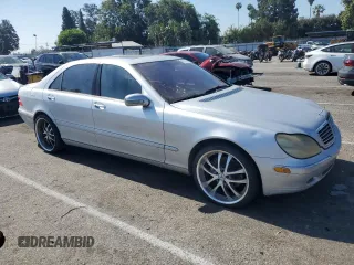 2002 Mercedes-Benz S-Class 4.3L with VIN WDBNG70JX2A314138, listed as a Copart auction lot 59694444 with 158,981 mi miles and Salvage Title. Bid and sale history available at carsss.com. Image 4.