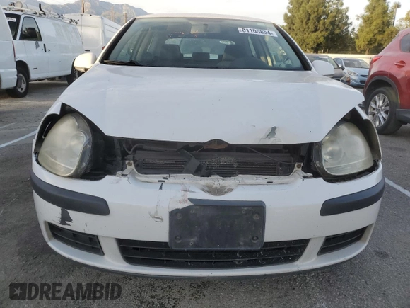 2009 Volkswagen Rabbit S with VIN WVWAA71K69W130708, listed as a Copart auction lot 81105854 with 195,390 mi miles and Salvage title. Bid and sale history available at DreamBid. Image 5.