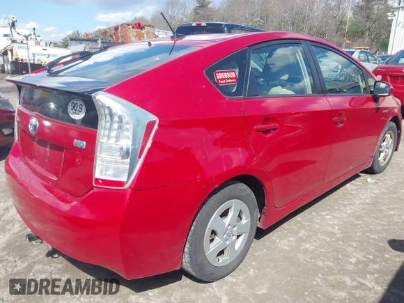 2010 Toyota Prius II with VIN JTDKN3DUXA0026700, listed as a IAAI auction lot 41869537 with 301,158 mi miles. Bid and sale history available at carsss.com. Image 4.
