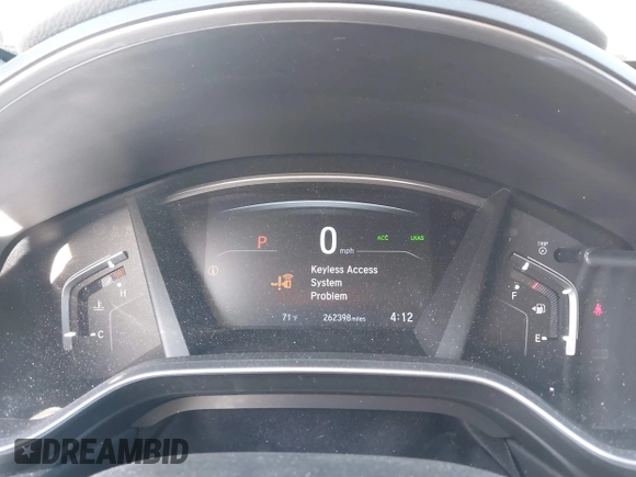 2019 Honda CR-V Touring with VIN 2HKRW2H95KH631787, listed as a IAAI auction lot 41844394 with 262,398 mi miles. Bid and sale history available at carsss.com. Image 7.