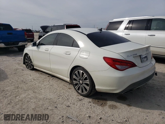 2017 Mercedes-Benz CLA 250 with VIN WDDSJ4EB0HN411183, listed as a Copart auction lot 42693994 with 53,606 mi miles and . Bid and sale history available at DreamBid. Image 2.