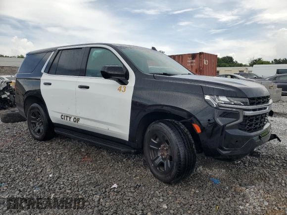 2021 Chevrolet Tahoe Commercial with VIN 1GNSCLED0MR362867, listed as a Copart auction lot 60454365 with 41,520 mi miles and Salvage title. Bid and sale history available at DreamBid. Image 4.
