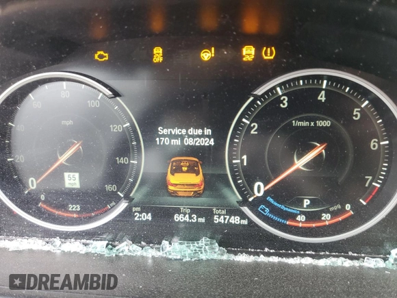 2018 BMW 6 Series 650i with VIN WBA6F5C55JD997212, listed as a Copart auction lot 42994084 with 54,748 mi miles. Bid and sale history available at carsss.com. Image 9.