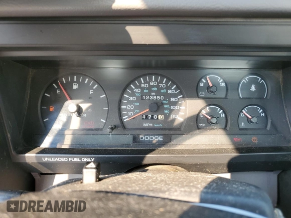 1994 Dodge Dakota z VIN 1B7FL26XXRS606540, wystawiony jako Copart lot #70103064 z przebiegiem 123 850 mil mil oraz Czysty tytuł • Clean title. Historia ofert i sprzedaży dostępna na DreamBid. Obrazek 9.