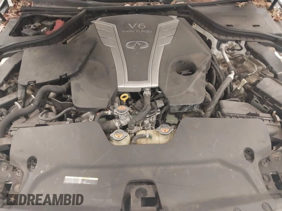 2018 Infiniti Q60 RED SPORT 400 with VIN JN1FV7EL3JM630017, listed as a IAAI auction lot 41697880 with 73,951 mi miles. Bid and sale history available at carsss.com. Image 10.