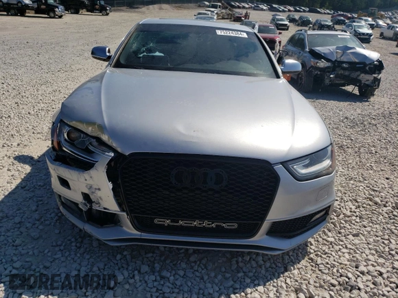 2016 Audi S4 Premium Plus with VIN WAUBGAFLXGA004778, listed as a Copart auction lot 75224384 with 119,790 mi miles and Salvage Title. Bid and sale history available at carsss.com. Image 5.
