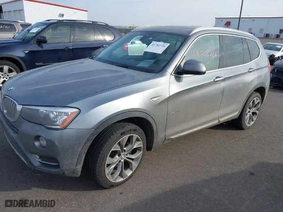 2016 BMW X3 xDrive28i with VIN 5UXWX9C53G0D88404, listed as a IAAI auction lot 41702726 with 102,325 mi miles. Bid and sale history available at carsss.com. Image 2.