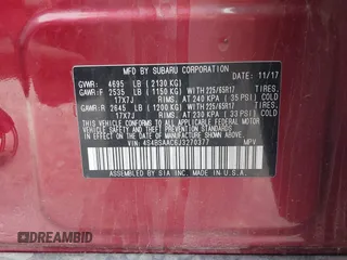 2018 Subaru Outback with VIN 4S4BSAAC6J3270377, listed as a IAAI auction lot 42300839 with 82,369 mi miles and . Bid and sale history available at DreamBid. Image 9.