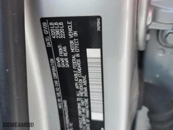 2010 Volvo V50 with VIN YV1382MWXA2528483, listed as a Copart auction lot 77164854 with 0 mi miles and Non Repairable. Bid and sale history available at carsss.com. Image 13.
