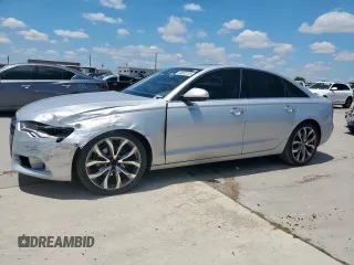 2013 Audi A6 Premium Plus with VIN WAUDFAFC6DN055047, listed as a Copart auction lot 56833225 with 96,588 mi miles and Salvage title. Bid and sale history available at DreamBid. Image 1.