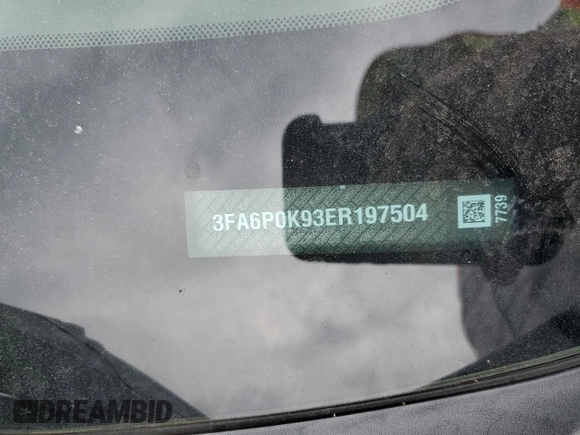 2014 Ford Fusion Titanium с VIN 3FA6P0K93ER197504, выставлен на аукционе Copart как лот 53988555 с пробегом 140 371 миль миль и Списание • Salvage title. История ставок и продаж доступна на DreamBid. Изображение 12.