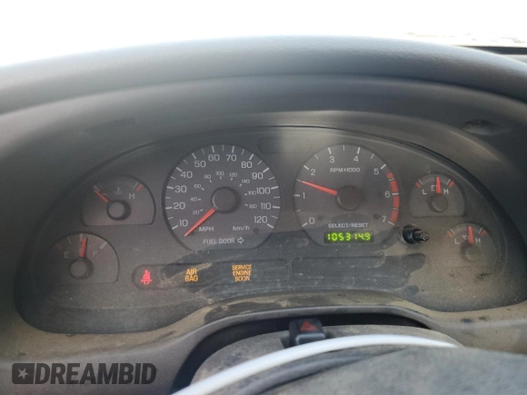 2002 Ford Mustang Deluxe с VIN 1FAFP44432F201391, выставлен на аукционе Copart как лот 57533095 с пробегом 105 314 миль миль и Списание • Salvage title. История ставок и продаж доступна на DreamBid. Изображение 9.