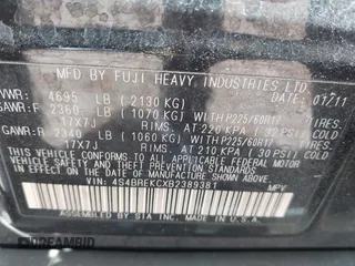 2011 Subaru Outback Limited Power Moon z VIN 4S4BREKCXB2389381, wystawiony jako IAAI lot #42075790 z przebiegiem 152 426 mil mil oraz . Historia ofert i sprzedaży dostępna na DreamBid. Obrazek 9.