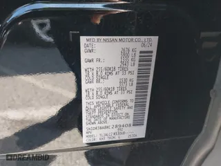 2024 Nissan Pathfinder SV with VIN 5N1DR3BA8RC289408, listed as a IAAI auction lot 41855609 with 11,832 mi miles. Bid and sale history available at carsss.com. Image 9.