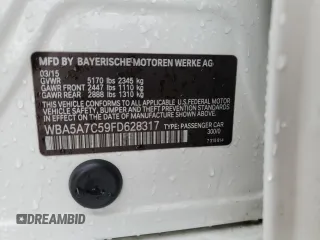 2015 BMW 5 Series 528i xDrive с VIN WBA5A7C59FD628317, выставлен на аукционе Copart как лот 79424114 с пробегом Не указан миль и На запчасти • Non repairable. История ставок и продаж доступна на DreamBid. Изображение 12.