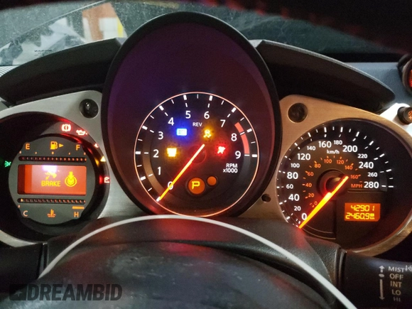2017 Nissan 370Z Touring with VIN JN1AZ4EH0HM952116, listed as a Copart auction lot 38173744 with 42,901 mi miles and Salvage Title. Bid and sale history available at carsss.com. Image 9.