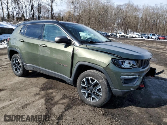 2019 Jeep Compass Trailhawk with VIN 3C4NJDDB5KT799866, listed as a Copart auction lot 46119045 with 92,027 mi miles and Salvage Title. Bid and sale history available at carsss.com. Image 4.