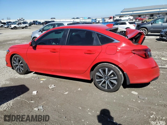 2023 Honda Civic Sedan EX with VIN 2HGFE1F76PH323255, listed as a Copart auction lot 46694425 with 25,455 mi miles and Salvage Title. Bid and sale history available at carsss.com. Image 2.
