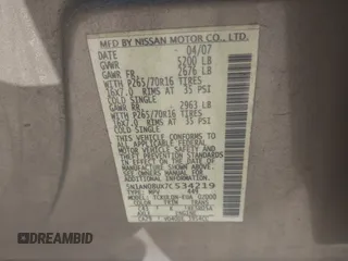 2007 Nissan Xterra SE z VIN 5N1AN08UX7C534219, wystawiony jako IAAI lot #42299037 z przebiegiem 202 379 mil mil oraz . Historia ofert i sprzedaży dostępna na DreamBid. Obrazek 9.