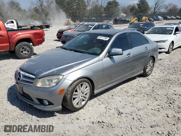 2009 Mercedes-Benz C-Class 3.0L Sport with VIN WDDGF81X59R085083, listed as a Copart auction lot 50717765 with 191,689 mi miles and Salvage Title. Bid and sale history available at carsss.com. Image 1.