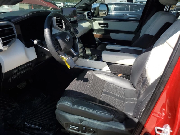 2022 Toyota Tundra Capstone Hybrid with VIN 5TFVC5DB1NX010962, listed as a Copart auction lot 50630705 with 37,566 mi miles and Salvage title. Bid and sale history available at DreamBid. Image 7.