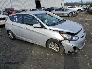 2013 Hyundai Accent GS with VIN KMHCT5AE9DU072126, listed as a Copart auction lot 86520734 with 0 mi miles and Salvage Title. Bid and sale history available at carsss.com. Image 4.