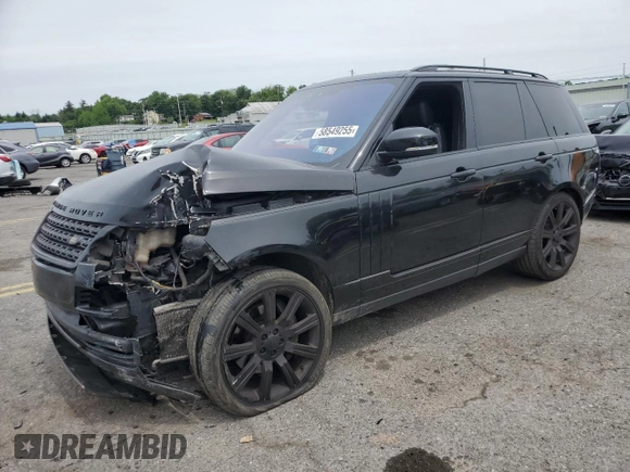 2017 Land Rover Range Rover HSE with VIN SALGS2FV9HA358168, listed as a Copart auction lot 58549255 with 140,763 mi miles and Salvage title. Bid and sale history available at DreamBid. Image 1.