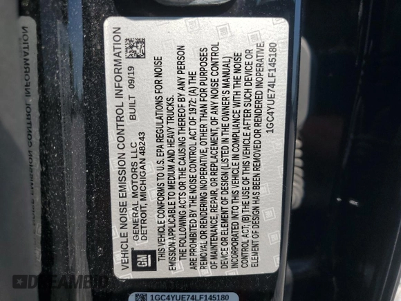 2020 Chevrolet Silverado 3500HD LTZ with VIN 1GC4YUE74LF145180, listed as a Copart auction lot 70402924 with 96,051 mi miles and Salvage Title. Bid and sale history available at carsss.com. Image 15.