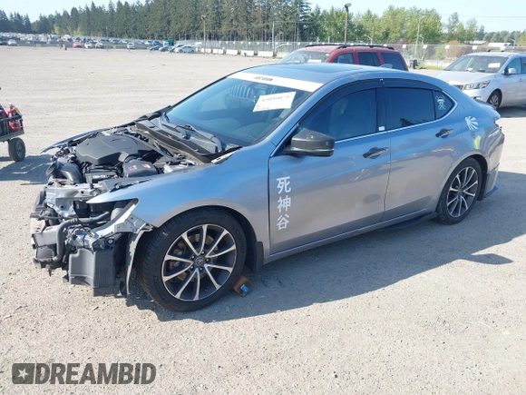 2015 Acura TLX V6 with VIN 19UUB2F32FA025334, listed as a IAAI auction lot 42099075 with 107,409 mi miles. Bid and sale history available at carsss.com. Image 18.