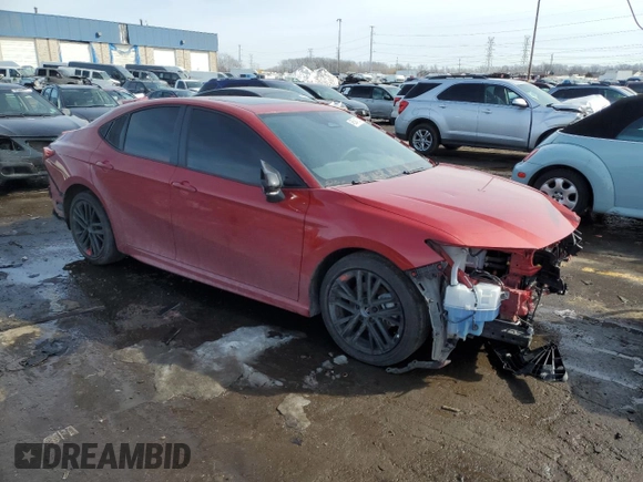 2025 Toyota Camry LE with VIN 4T1DAACK9SU001561, listed as a Copart auction lot 46594125 with Not Provided miles and Salvage Title. Bid and sale history available at carsss.com. Image 4.