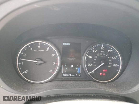 2020 Mitsubishi Outlander ES with VIN JA4AZ3A34LZ044324, listed as a Copart auction lot 58715165 with 89,424 mi miles and Salvage title. Bid and sale history available at DreamBid. Image 9.