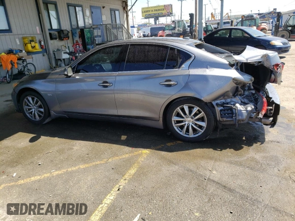 2016 Infiniti Q50 Premium with VIN JN1EV7AP0GM300476, listed as a Copart auction lot 50693634 with 116,025 mi miles and Salvage Title. Bid and sale history available at DreamBid. Image 2.