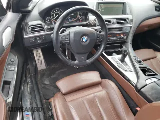 2013 BMW 6 Series 650i with VIN WBAYM9C58DDW20061, listed as a Copart auction lot 83113314 with 75,500 mi miles and Salvage Title. Bid and sale history available at carsss.com. Image 8.
