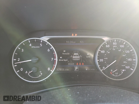 2022 Nissan Sentra SV with VIN 3N1AB8CV6NY235328, listed as a Copart auction lot 82178844 with 57,413 mi miles and Salvage Title. Bid and sale history available at DreamBid. Image 9.