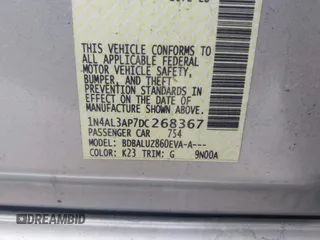 2013 Nissan Altima SV with VIN 1N4AL3AP7DC268367, listed as a IAAI auction lot 41911133 with 192,844 mi miles and . Bid and sale history available at carsss.com. Image 9.