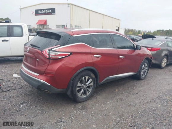 2015 Nissan Murano SL with VIN 5N1AZ2MG1FN220025, listed as a IAAI auction lot 41804836 with 109,481 mi miles. Bid and sale history available at carsss.com. Image 4.