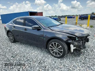 2015 Acura TLX Technology with VIN 19UUB2F51FA014911, listed as a Copart auction lot 60070395 with 81,068 mi miles and Salvage title. Bid and sale history available at DreamBid. Image 4.