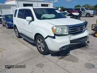 2014 Honda Pilot EX-L with VIN 5FNYF3H75EB015607, listed as a IAAI auction lot 41935074 with 110,713 mi miles and . Bid and sale history available at carsss.com. Image 1.