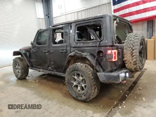 2018 Jeep Wrangler Unlimited Rubicon z VIN 1C4HJXFG0JW113054, wystawiony jako Copart lot #55884355 z przebiegiem Nie podano mil oraz Szkoda całkowita • Salvage title. Historia ofert i sprzedaży dostępna na DreamBid. Obrazek 2.