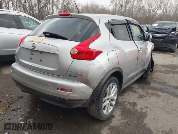 2012 Nissan Juke SL with VIN JN8AF5MV1CT119494, listed as a IAAI auction lot 41717809 with 129,741 mi miles. Bid and sale history available at carsss.com. Image 4.