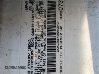 2006 Mitsubishi Lancer ES with VIN JA3AJ26E46U060640, listed as a Copart auction lot 75852344 with 134,543 mi miles and Salvage Title. Bid and sale history available at carsss.com. Image 13.