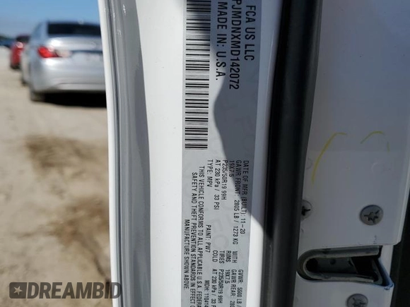 2021 Jeep Cherokee Limited с VIN 1C4PJMDNXMD142072, выставлен на аукционе Copart как лот 43932114 с пробегом 41 403 миль миль и . История ставок и продаж доступна на DreamBid. Изображение 14.
