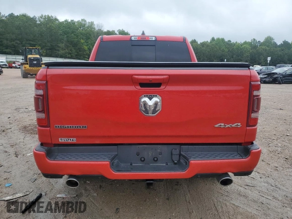 2021 Ram 1500 Big Horn with VIN 1C6SRFFT5MN504479, listed as a Copart auction lot 57691465 with 77,260 mi miles and Salvage title. Bid and sale history available at DreamBid. Image 6.