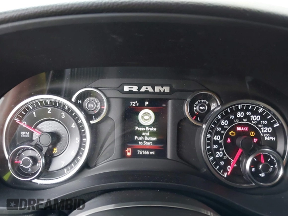 2021 Ram 1500 Big Horn with VIN 1C6RRFBG4MN732254, listed as a IAAI auction lot 41140947 with 76,166 mi miles. Bid and sale history available at carsss.com. Image 7.
